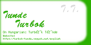 tunde turbok business card